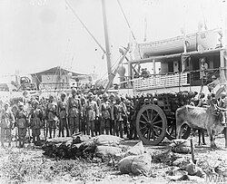 61st Pioneers wait to embark for East Africa during World War I