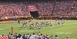 Patrick Mahomes leading the Chiefs offense against the Browns, 2021