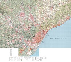 Map of Barcelona metropolitan area