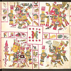 Patterns of War; (1a) Tlaloc, (1b) Xiuhtecuhtli, (2a) Mixcoatl, (2b) Xipe-Totec.