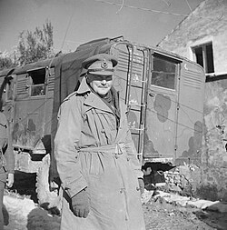 Freyberg at Cassino, Italy, 3 January 1944