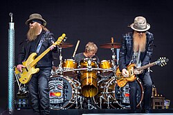 ZZ Top performing in 2016. The power trio are considered cultural icons of Texas and blues-inspired rock music.