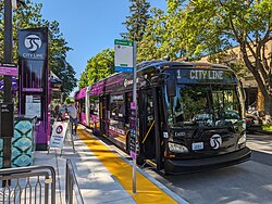 A City Line bus rapid transit stop