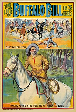 Poster for the 1912 film The Life of Buffalo Bill