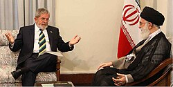 Lula with Supreme Leader of Iran Ali Khamenei, 2010