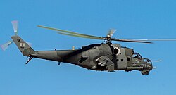 A Mi-35 in flight
