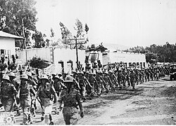 Military parade of Italian troops in Addis Ababa (1936)