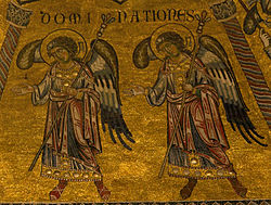 A mosaic meant to portray dominions at the Florence Baptistery.