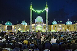 Jamkaran Mosque in Qom, Iran, is a popular pilgrimage site for Shia Muslims. Local belief holds that the 12th Shia Imam once appeared and offered prayers at Jamkaran.