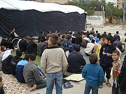 Praying Palestinians in Gaza in 2009.