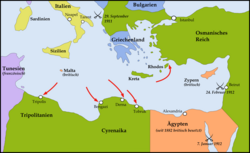 Italian landings in Libya and Rhodes