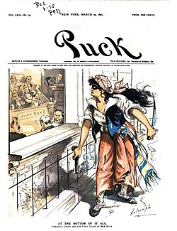 Cartoon that appeared in Puck on March 25, 1891