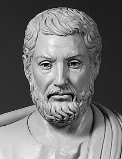 Modern bust of Cleisthenes, known as "the father of Athenian democracy", on view at the Ohio Statehouse, Columbus, Ohio