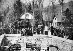 1912: foundation cornerstone ceremony for the Columbus Catholic Church