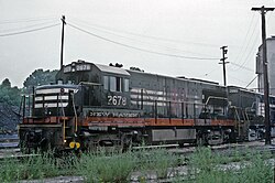Penn Central took over a seriously neglected railroad, as demonstrated by this former New Haven GE U25B locomotive in 1970