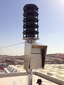 A HSS Engineering TWS 295 electronic Civil Defense siren.