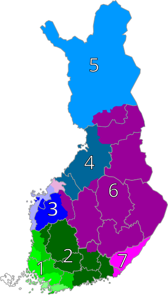Map of Finnish dialects