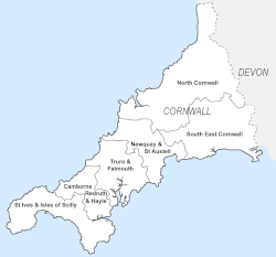 From the 2010 general election, Cornwall has had six parliamentary constituencies.