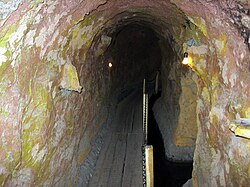Inside a karez tunnel at Turpan, Xinjiang, China