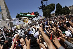 Francis in Bethlehem in May 2014