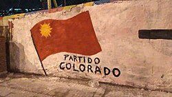 Pro-Colorado graffito in Montevideo.
