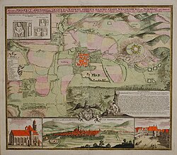 Illustrated map of Weißenburg, c. 1725