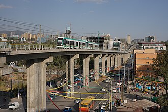 Addis Ababa Light Rail is the first light rail in sub-Saharan Africa