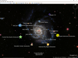 Google Earth in sky-viewing mode