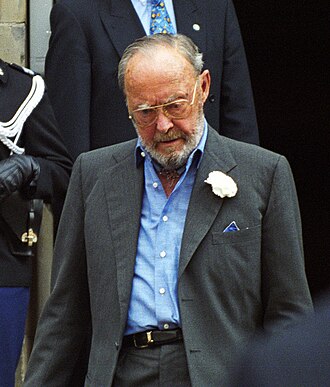 Prince Bernhard wearing his trademark carnation in Amsterdam on 6 July 1999.