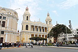 St. Mary's Cathedral in Chiclayo, Peru, where Prevost was diocesan bishop from 2015 to 2023