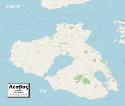 Detailed map of Lesbos