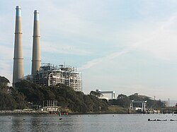Moss Landing Power Plant, located on the coast of Monterey Bay