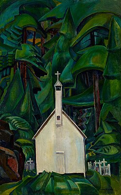 Church at Yuquot Village by Emily Carr (1929)