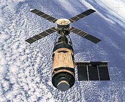 Skylab seen on the Skylab 4 mission