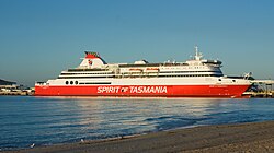 The Spirit of Tasmania links the island with mainland Australia.
