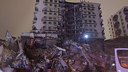 Wreckage of the collapsed Galeria Business Center, Diyarbakır