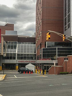 The emergency room and Level 1 Trauma Center of the Robert Wood Johnson University Hospital in New Brunswick, NJ