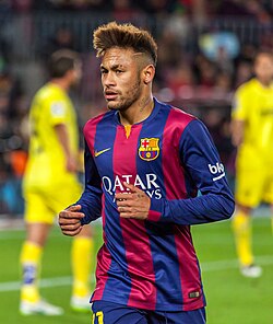 Neymar during a La Liga match against Villarreal in February 2015