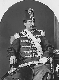 Naser al-Din Shah, the fourth Qajar shah, notably used the title "Pivot of the Universe" (Qebleh-ye Alam)[18]