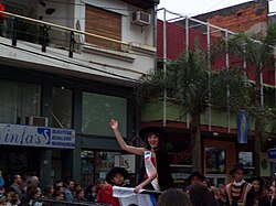 The queen of the French Argentines at the XXXIV Immigrant's Festival in Oberá, Misiones.