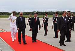A photograph of Brahim Ghali with Carlos Castañeda