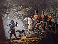 Hessian troops hired out to the British by their German sovereigns