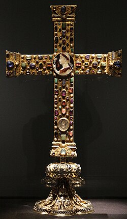 The front side of the Cross of Lothair (c. 1000), a classic example of "Ars Sacra"