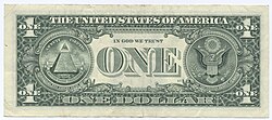 The national motto of the United States is In God We Trust, as shown on the reverse of the United States one-dollar bill.