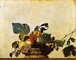 Michelangelo Merisi da Caravaggio, Fruitbasket (1595–96), oil on canvas, 31 × 47 cm