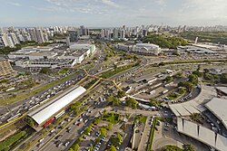 Aerial view of Iguatemi neighborhood with the Iguatemi Shopping Mall at the top left.