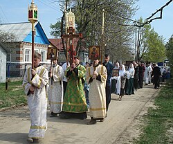 Traditional Paschal procession by Russian Orthodox Old-Rite Church