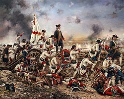 Bernardo de Gálvez at the Siege of Pensacola (1781) during the American Revolutionary War. Gálvez led the Gulf Coast campaign, which saw Spanish forces recapture Florida from the British.
