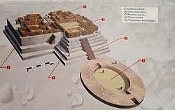 Reconstruction of one of the pyramids of Aspero