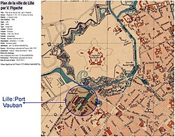 Sebastien Le Prestre de Vauban, Plan of Lille's Citadelle and harbour